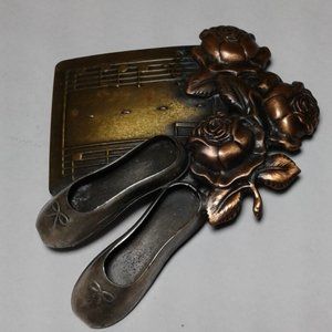 VTG Signed  K& T Flower/ Ballet Shoes /Music  Pin Brooch